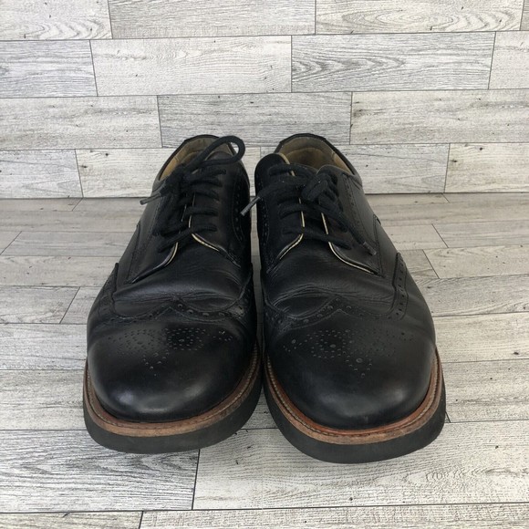 Samuel Hubbard Black Leather Oxford Wingtip Vibram Men’s Shoes Size 10.5 - Picture 2 of 5